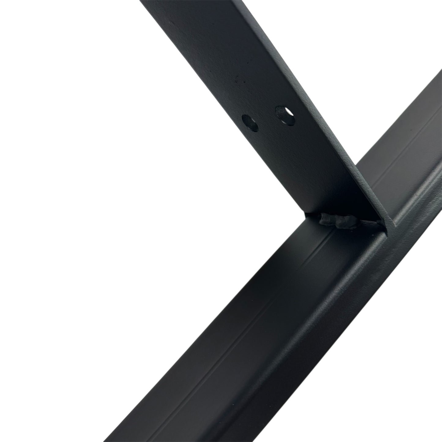 Tischkufen paarweise schwarz matt mit Zwischenstrebe