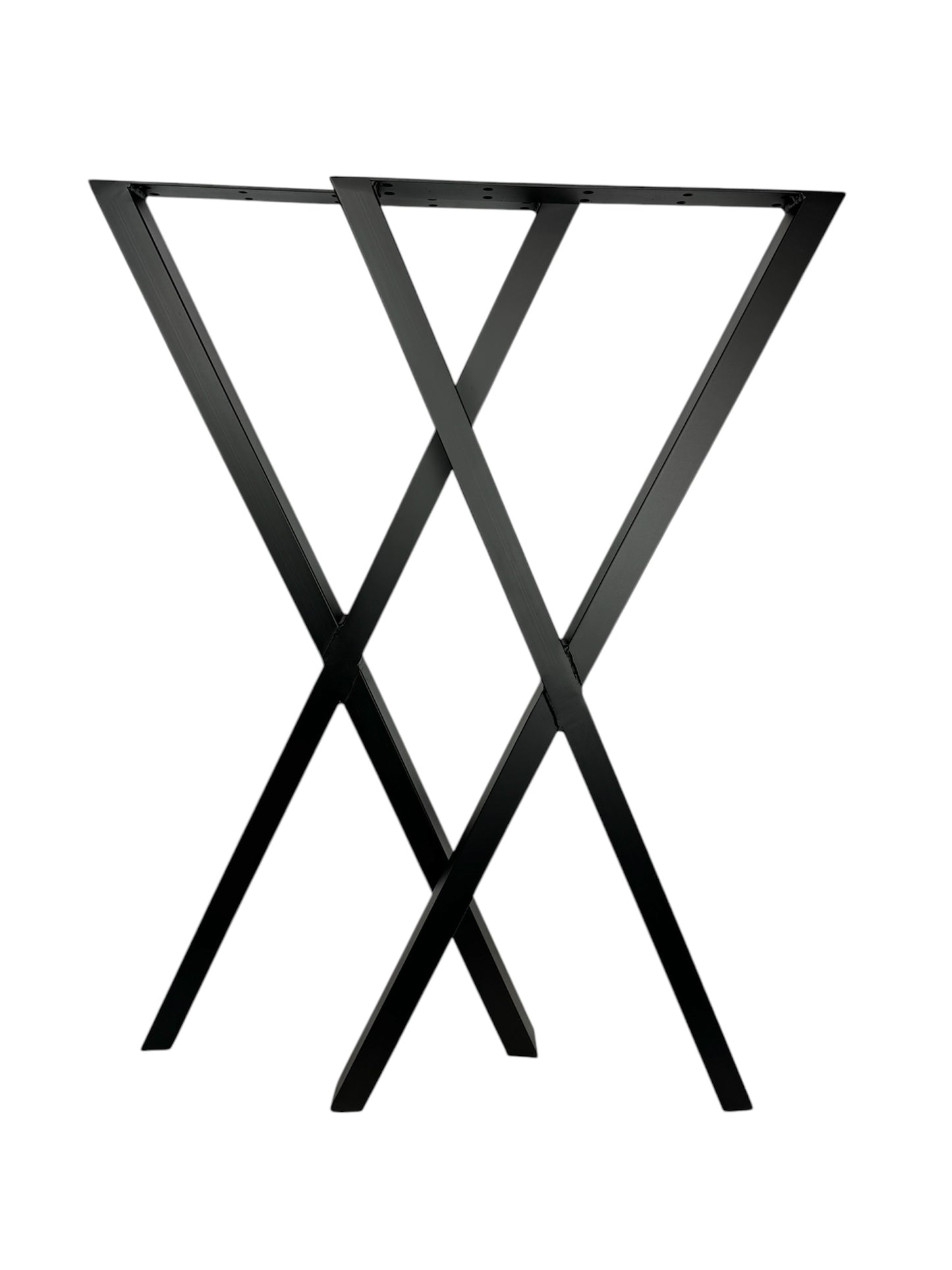 Tischbeine paarweise X-Form schwarz matt