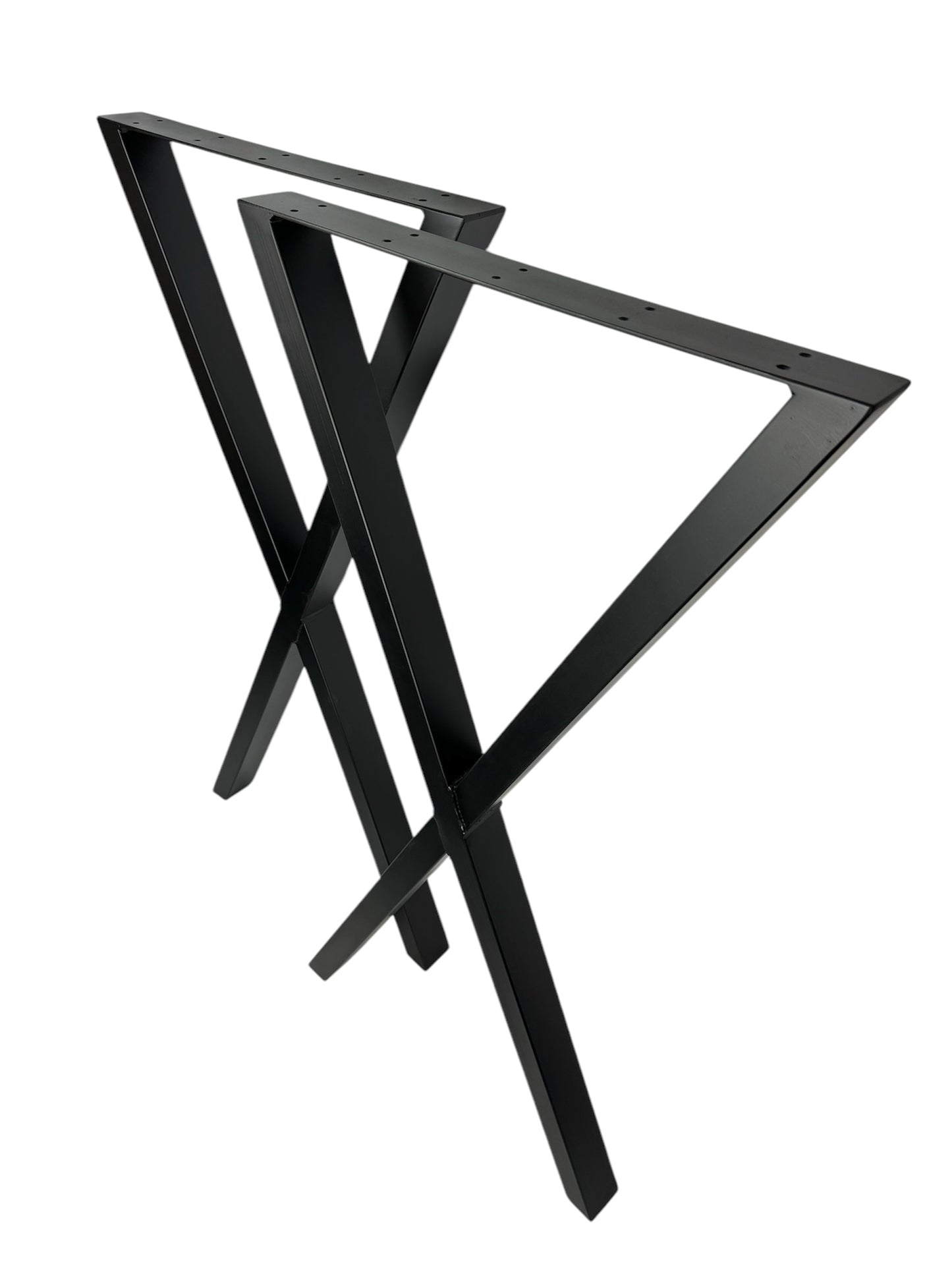 Tischbeine paarweise X-Form schwarz matt