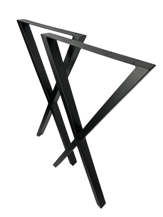 Tischbeine paarweise X-Form schwarz matt