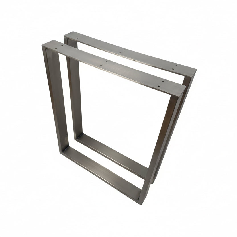 Tischkufen paarweise Edelstahl