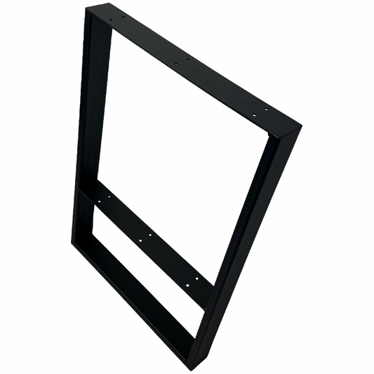 Tischkufe einzeln schwarz matt mit Zwischenstrebe