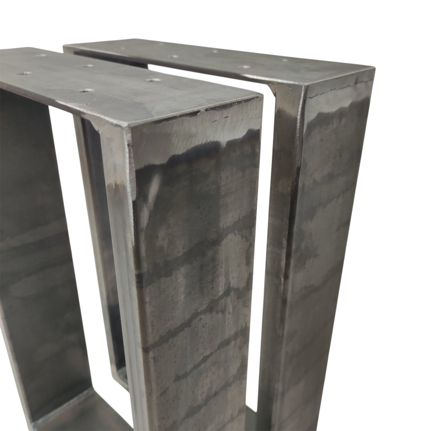 Tischkufen paarweise klarlack unlackierter Look breite Ausführung