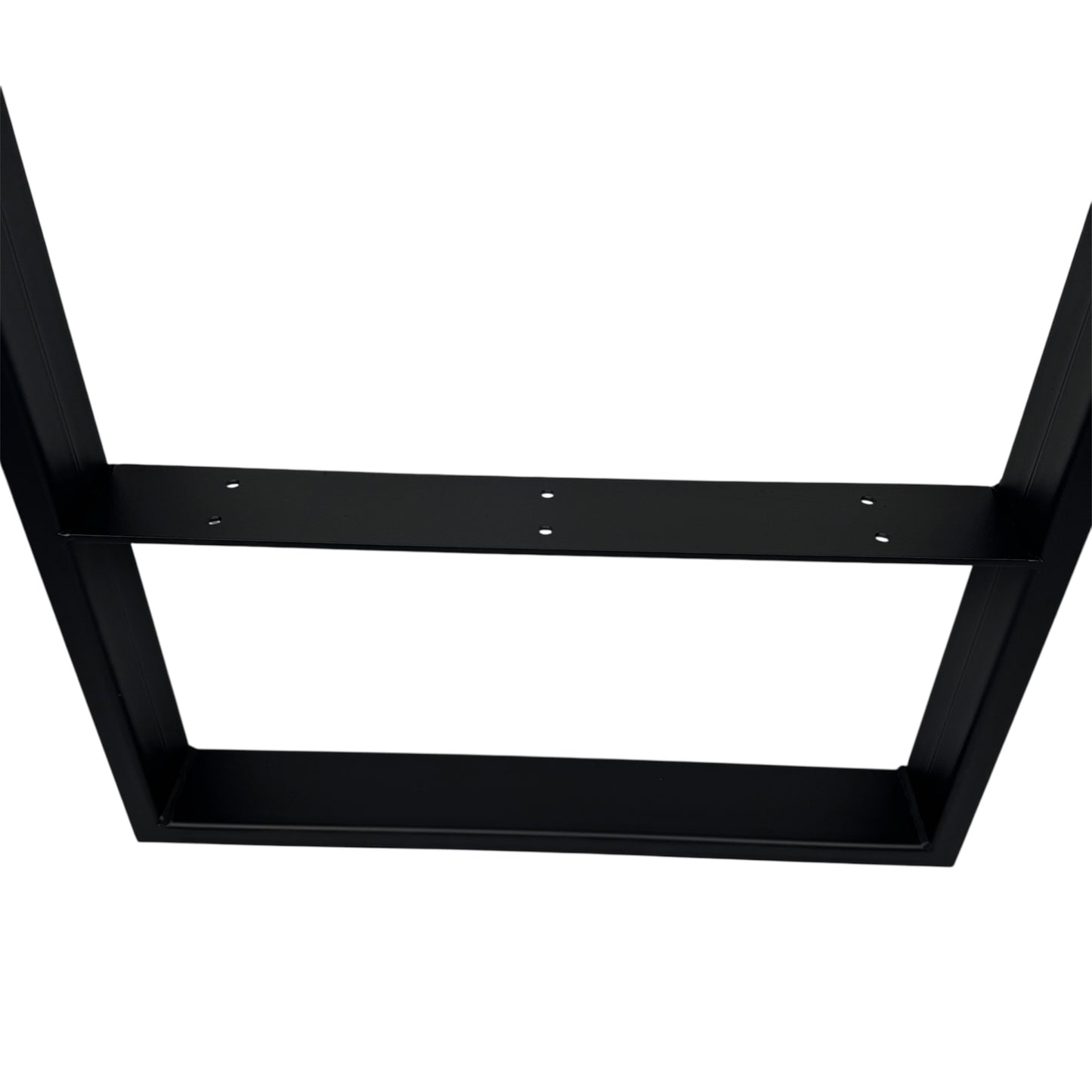 Tischkufe einzeln schwarz matt mit Zwischenstrebe