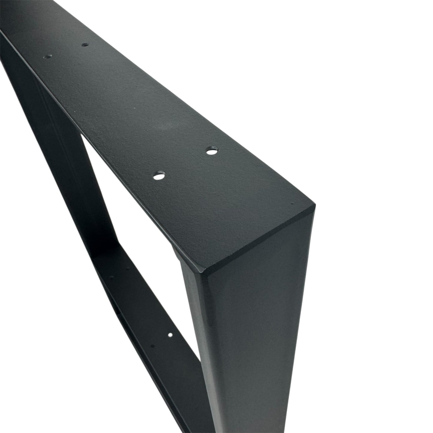 Tischkufe einzeln schwarz matt mit Zwischenstrebe