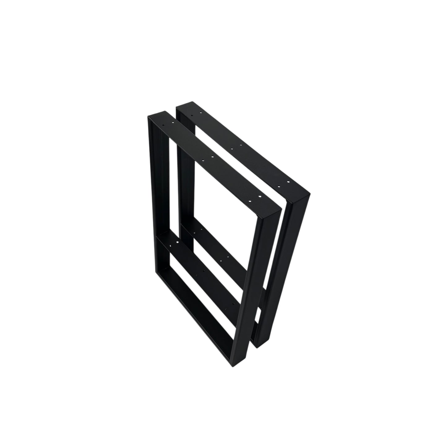 Tischkufen paarweise schwarz matt mit Zwischenstrebe