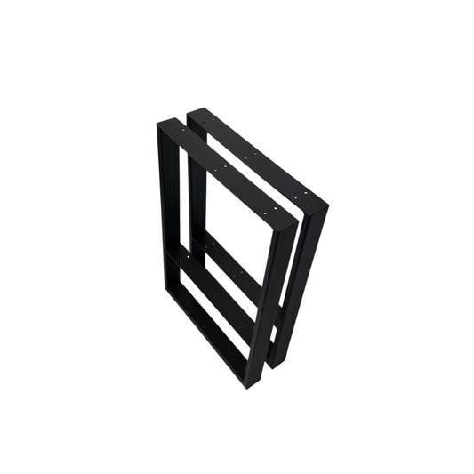 Tischkufen paarweise schwarz matt mit Zwischenstrebe