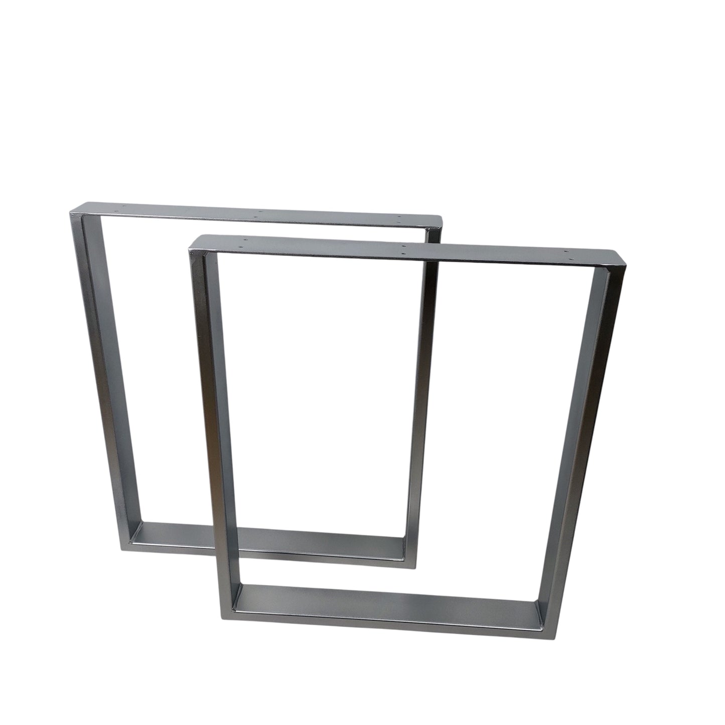 Tischkufen paarweise silber matt