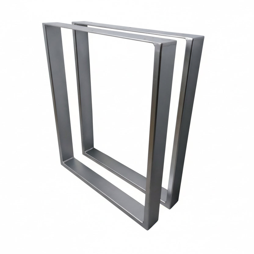 Tischkufen paarweise silber matt