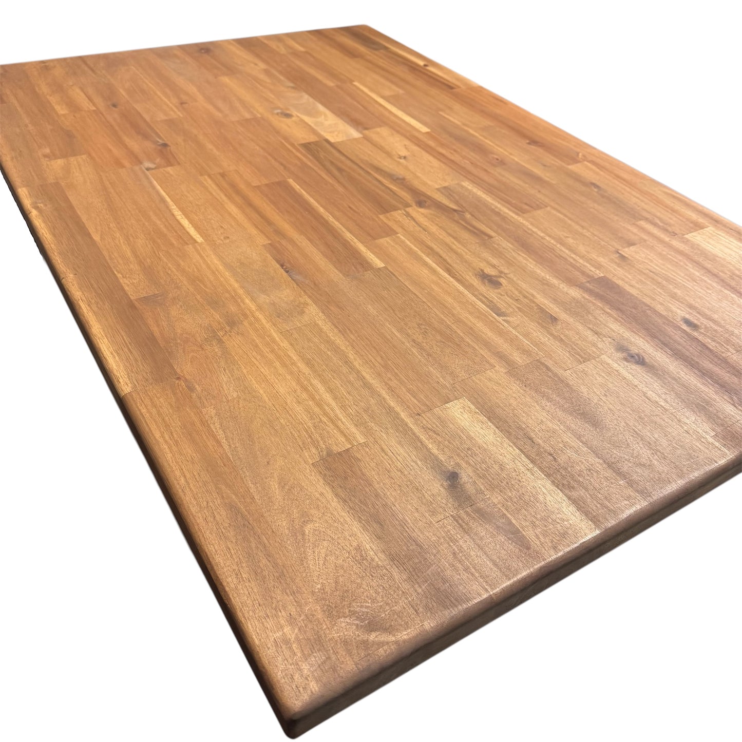 Tischplatte Akazie Massivholz — 28mm & geölt — gerade Kante — 80cm Breit, Länge nach Wunsch