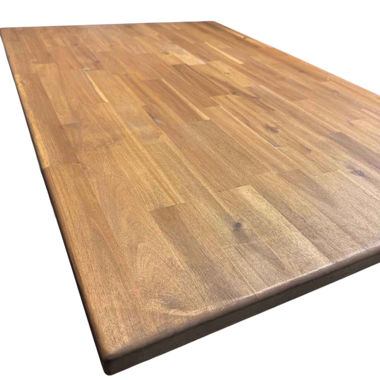 Tischplatte Akazie Massivholz — 28mm & geölt — gerade Kante — 80cm Breit, Länge nach Wunsch