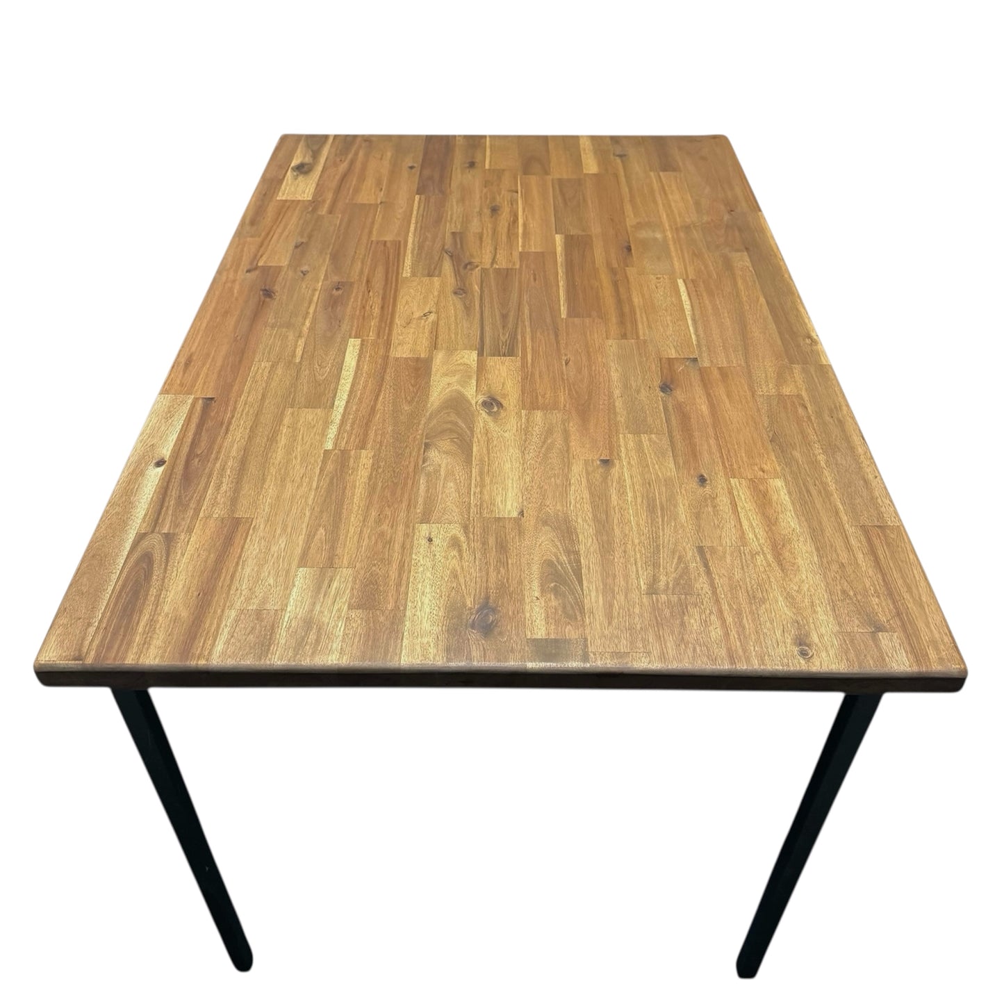 Tischplatte Akazie Massivholz — 28mm & geölt — gerade Kante — 80cm Breit, Länge nach Wunsch